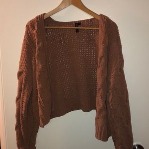 Peach/magenta Sherpa sweater